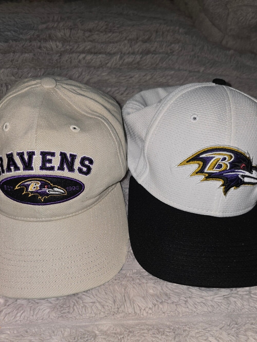 Baltimore Ravens 2 Hats New Era Fitted Medium Large And Adjustable 39 Thirty